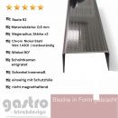 Edelstahl U Profil aus V2A Raute 0,8mm dekoratives Einfassprofil